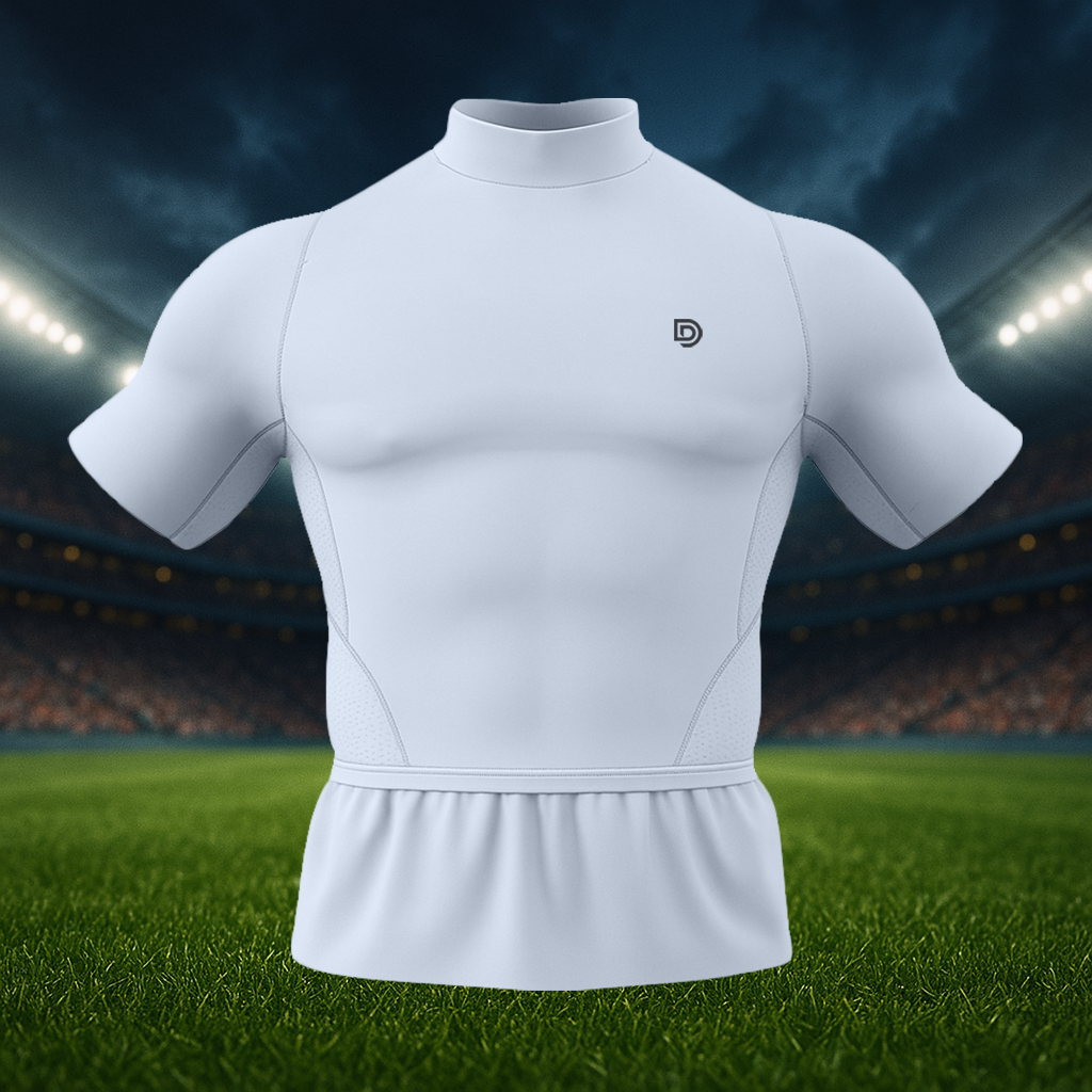 White Adult Compression Pro Short Sleeve Shirt – Athletic Performance Fit