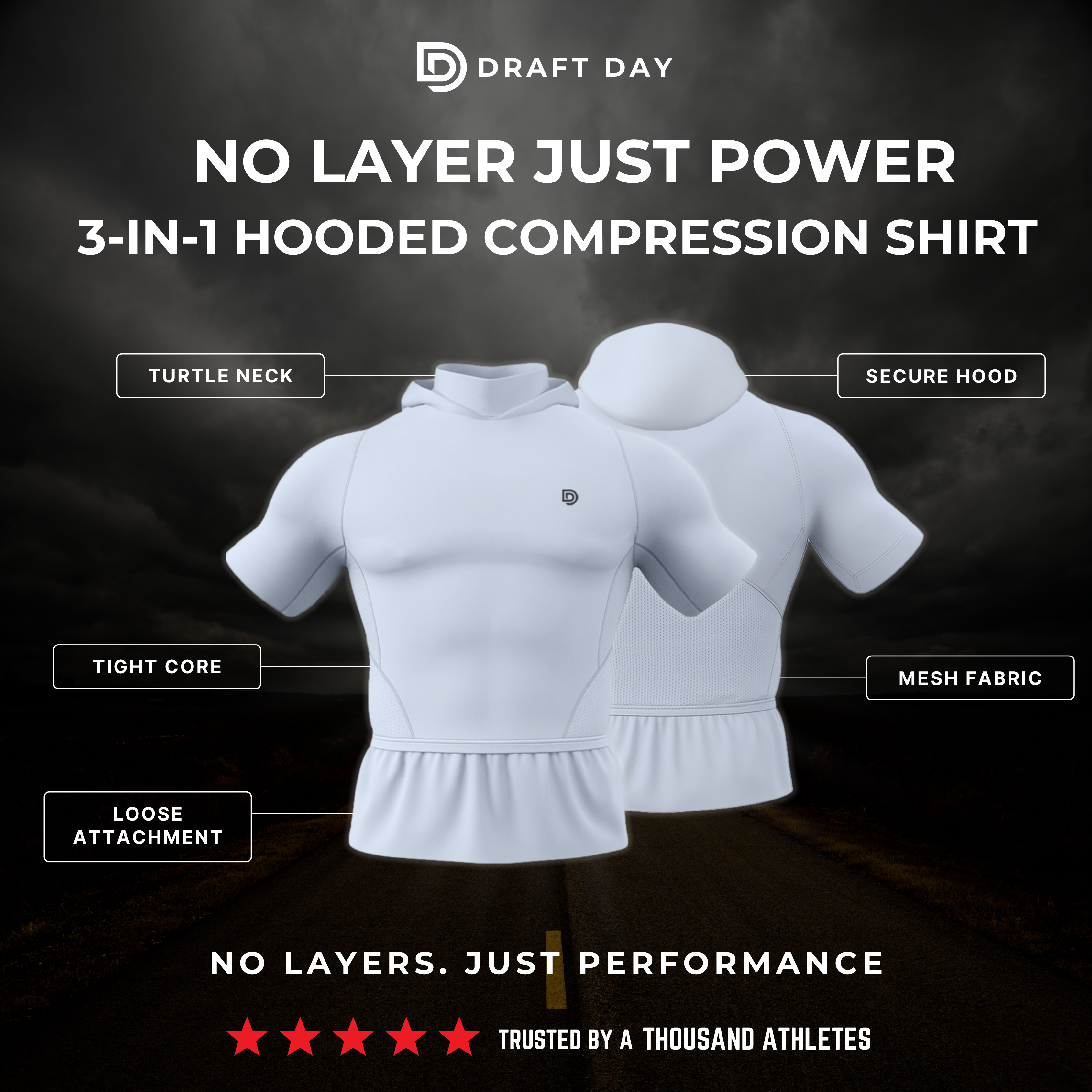 Youth Compression Pro Short Sleeve Hooded Shirt