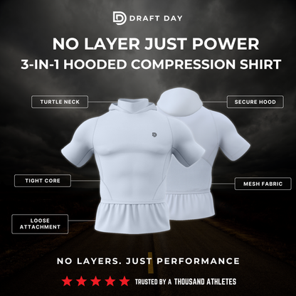 Youth Compression Pro Short Sleeve Hooded Shirt